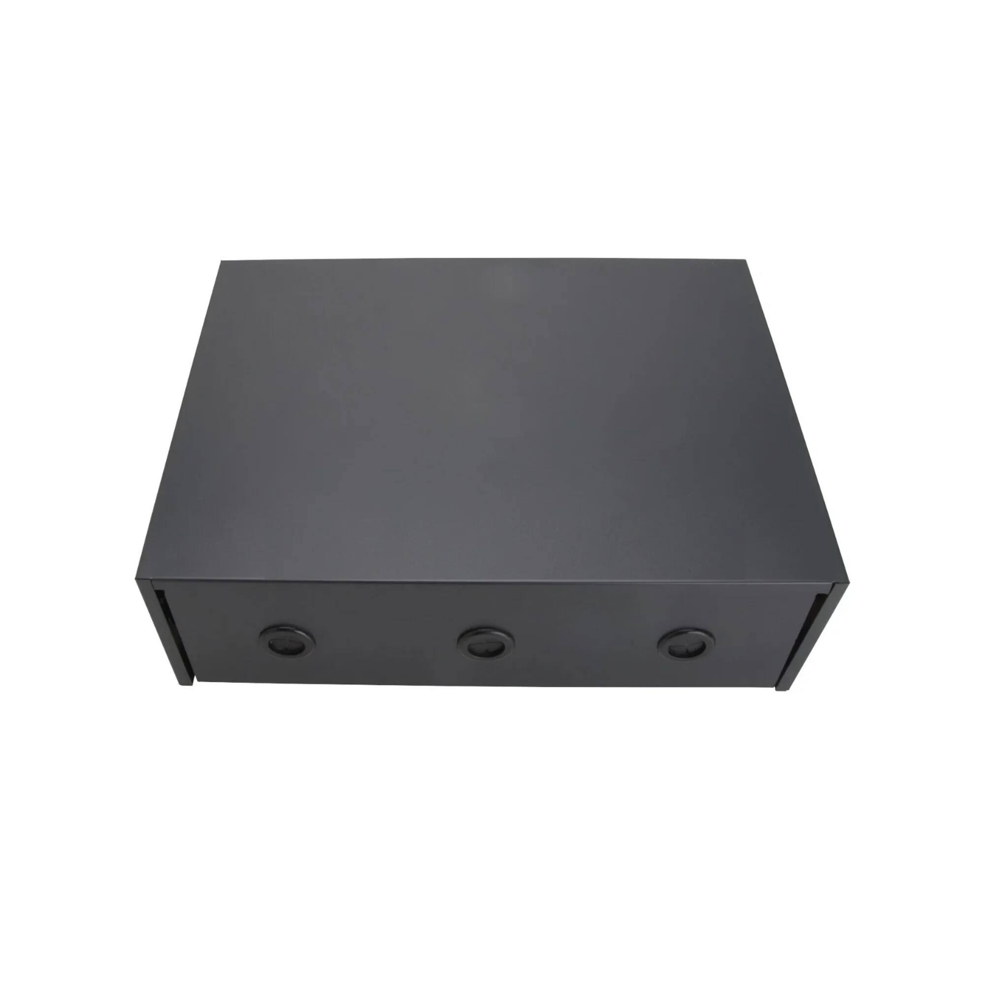 Angle. Cables Direct Online - 3U Steel Server Cabinet Case - 19" Rack Mount Locking Storage Drawer for DJ/IT/AV Equipment - Black.