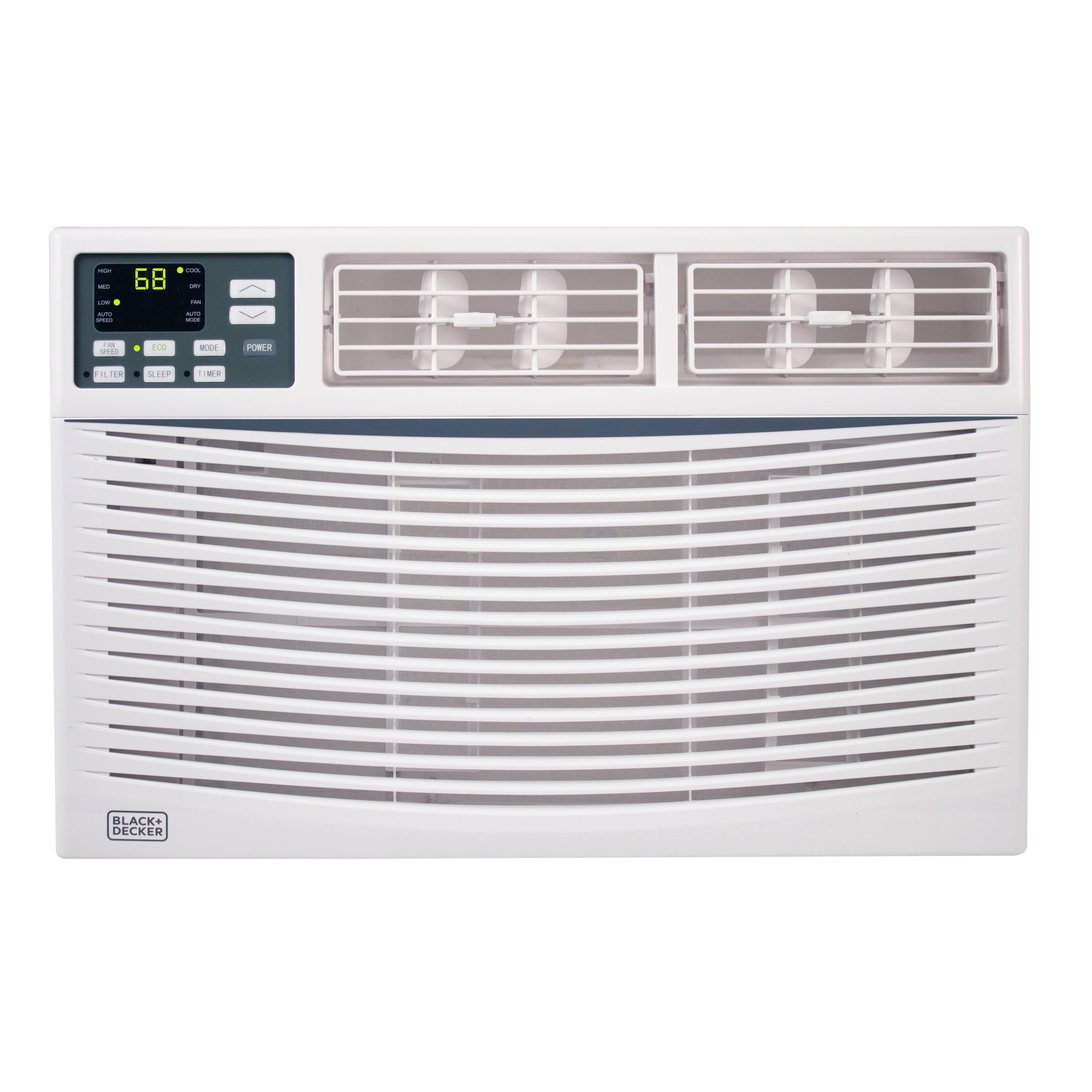 Black+Decker - Window Air Conditioner 12,000 BTU, AC Window Unit Cools Up to 550 Square Feet - White