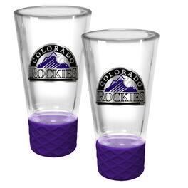 Great American Products - Colorado Rockies 2-Pack 4oz. Cheer Shot Set with Silicone Grip - Purple