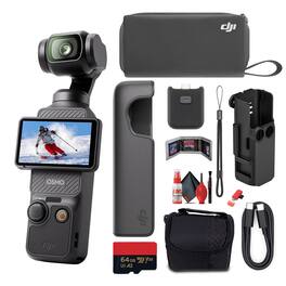 DJI - Osmo Pocket 3 Gimbal Camera | 4K60, 1-Inch Sensor, Touchscreen, ActiveTrack - Bundle