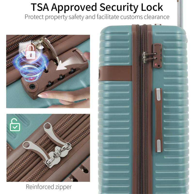 TSA Approved Security Lock  
Protect property safety and facilitate customs clearance  

Reinforced zipper