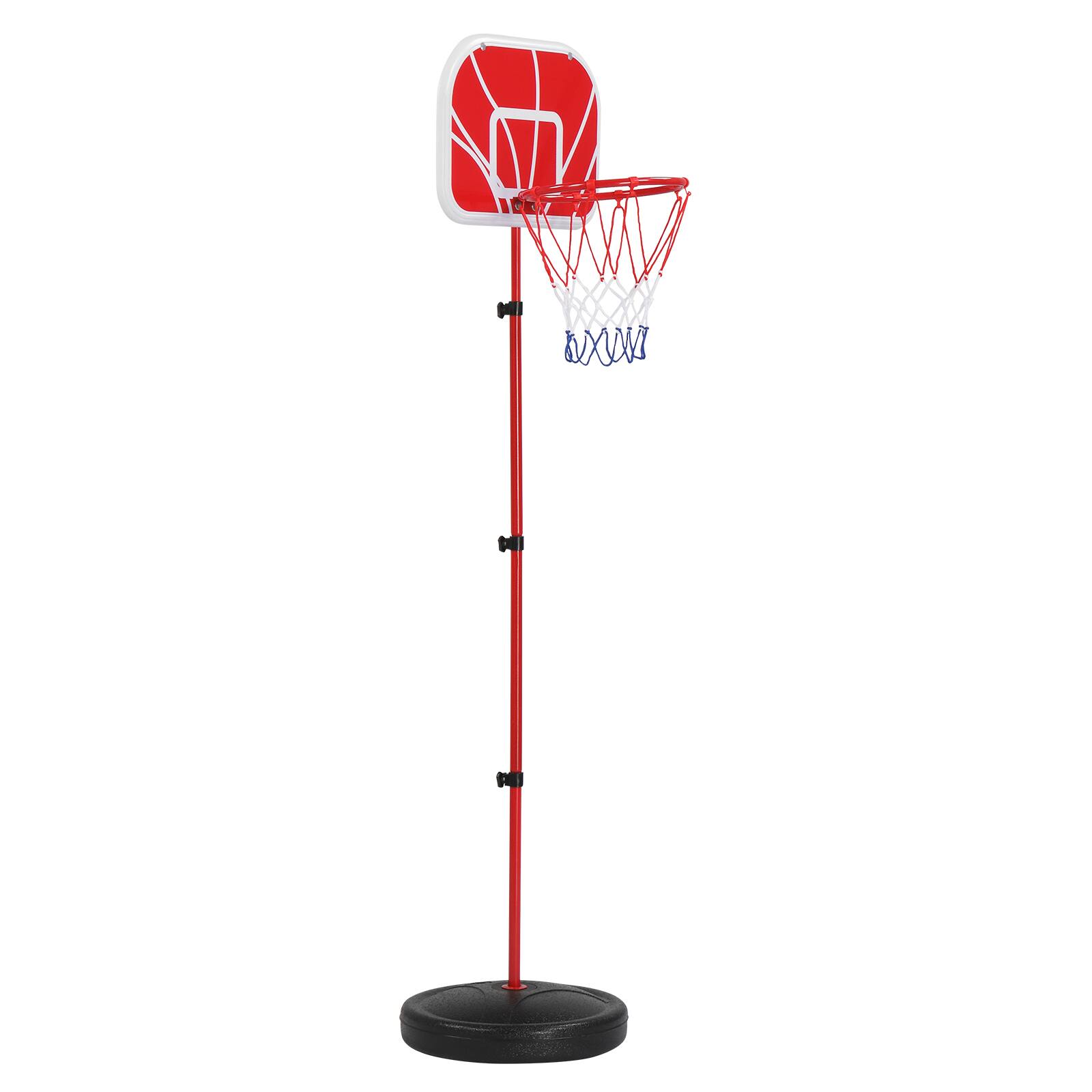 Front. Winado - Basketball Hoop Adjustable Height 2.8-4 FT, Toddler Basketball Hoop Indoor Outdoor for Age 2-5 - Red.