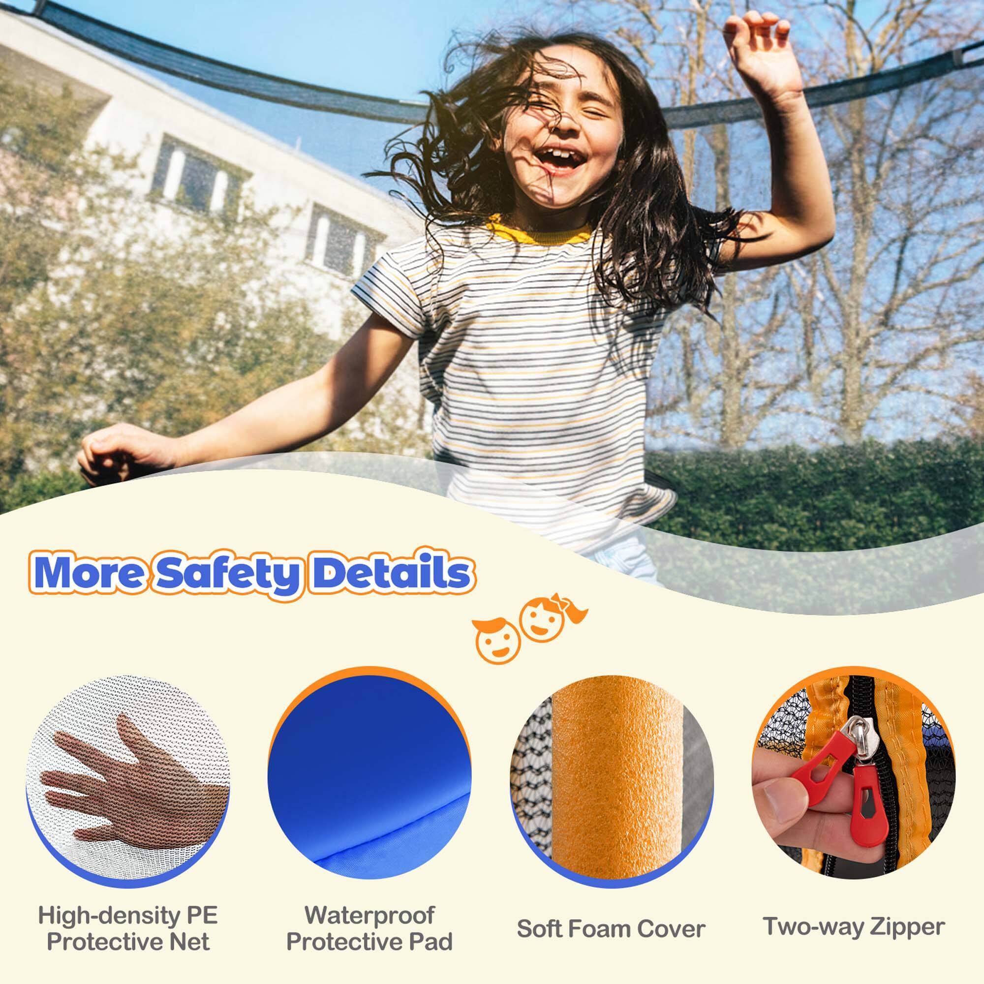 More Safety Details

- High-density PE Protective Net
- Waterproof Protective Pad
- Soft Foam Cover
- Two-way Zipper