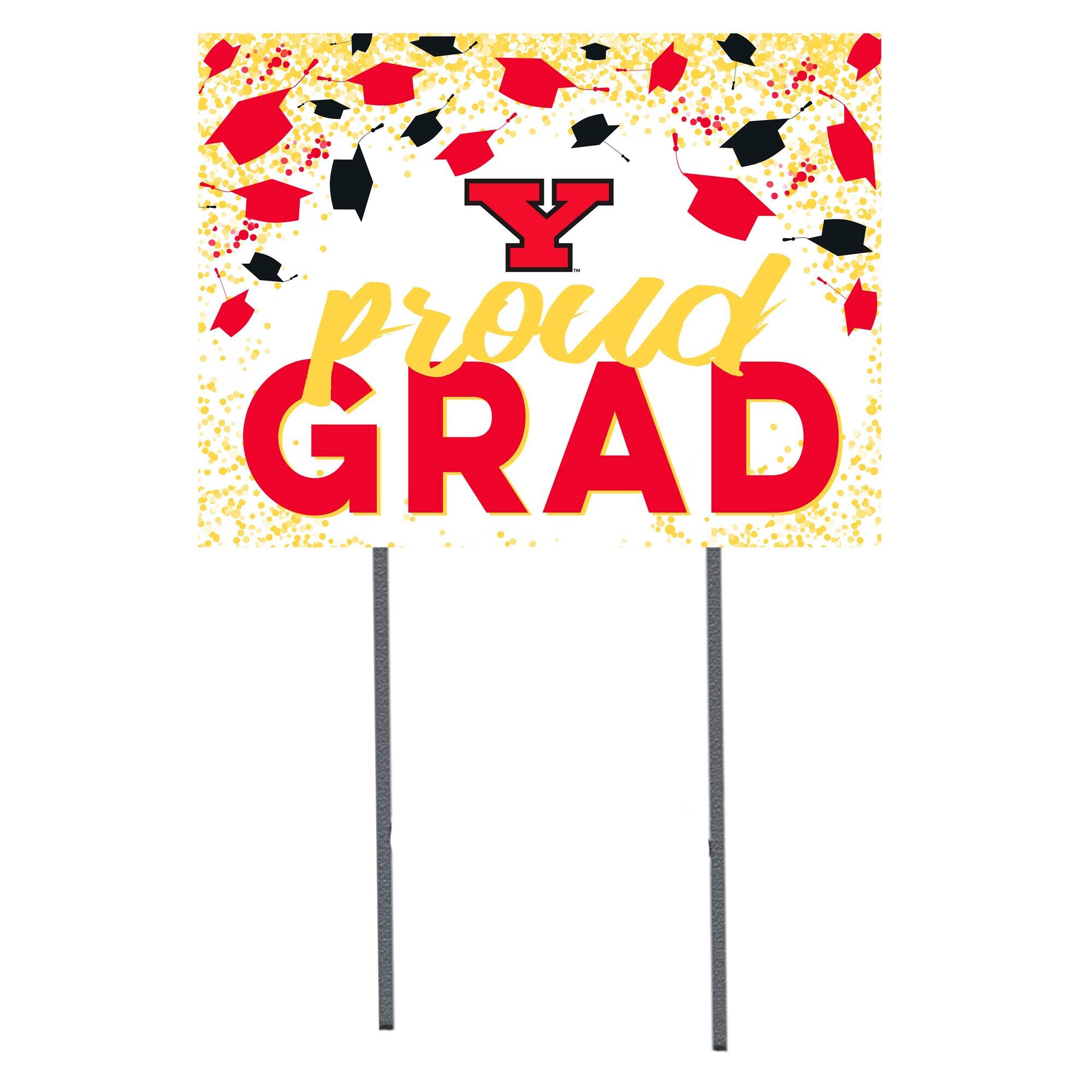 Youngstown State Penguins 18" x 24" Proud Grad Yard Sign