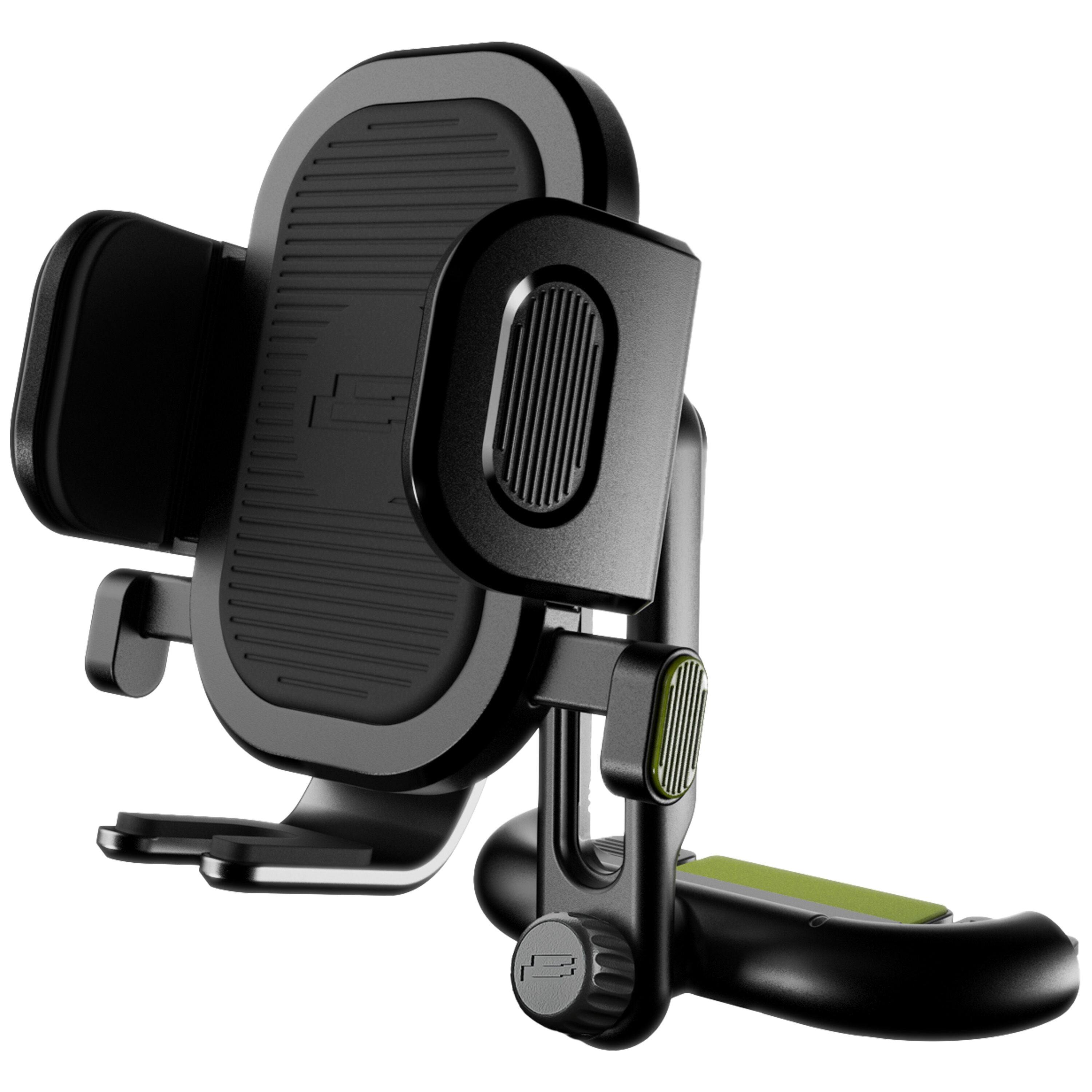 Front. Bracketron - OneClick CD Slot Mount - Black.