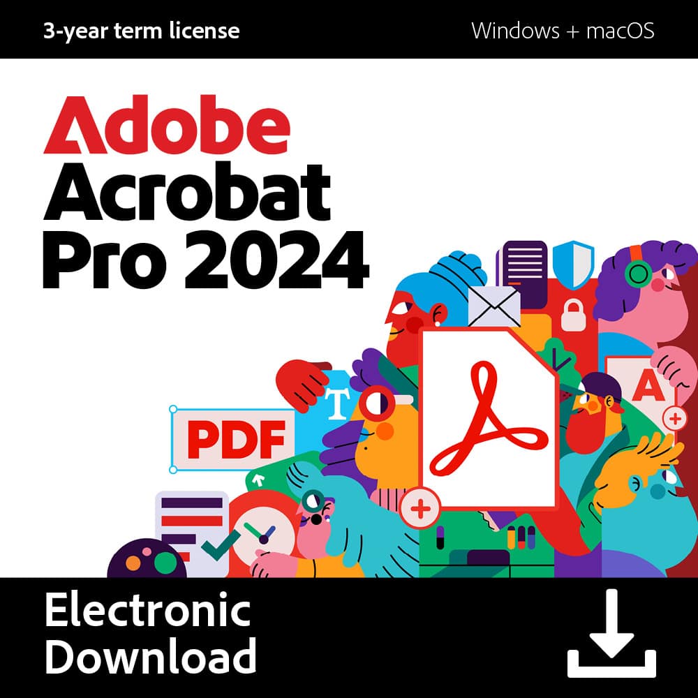 Adobe - Acrobat Pro 2024 PDF Software (3-Year License) - Mac OS, Windows [Digital]