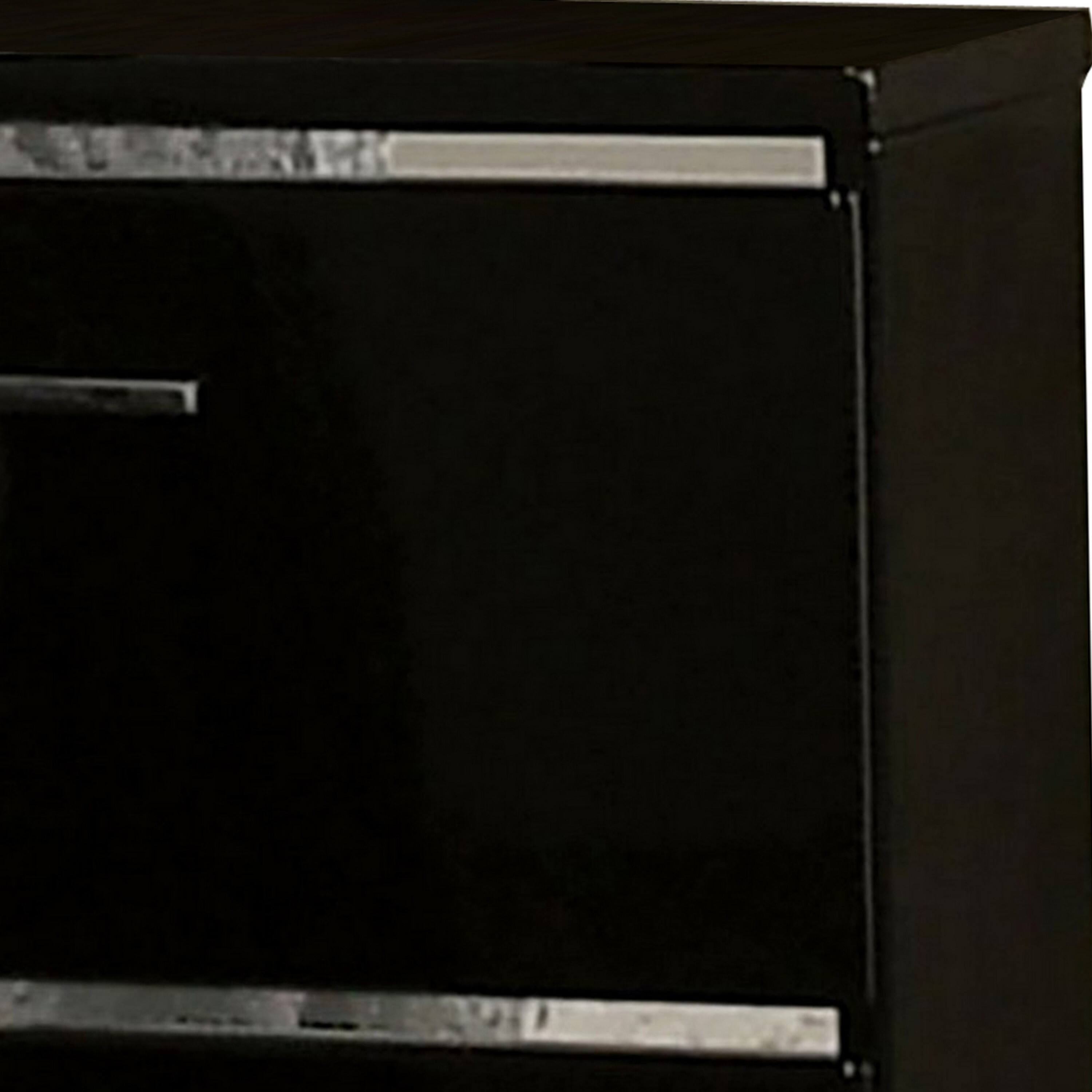 Alt View 1. Manhattan Lane - Cari Two Drawer Nightstand with USB Charger - Black.