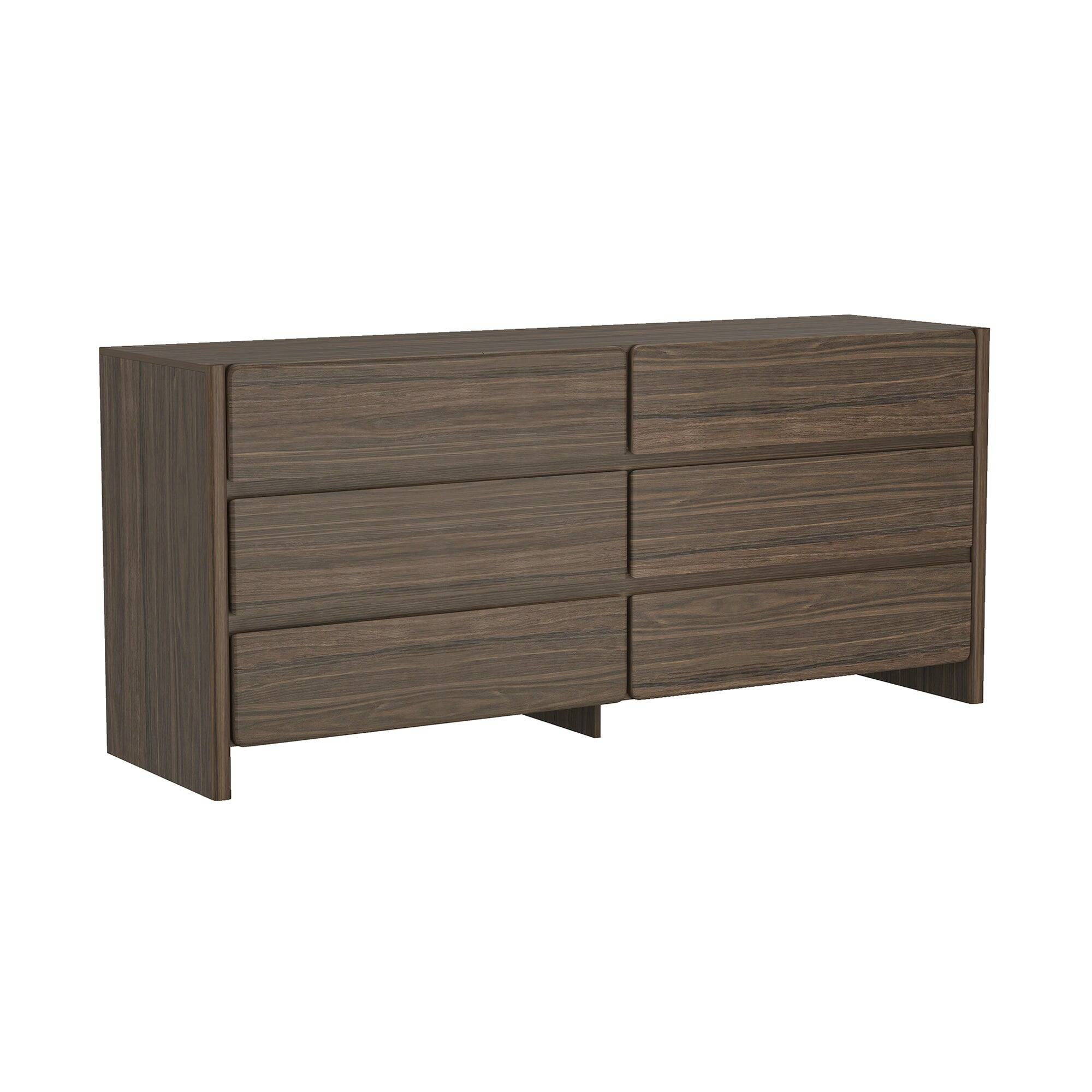 Alt View 2. Manhattan Comfort - Linda Modern 72" Dresser - Walnut Brown.