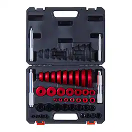 VEVOR - Bearing Press Kit, 43 Pcs, Bearing Race and Seal Driver Set with 39 Bushings & Handle Shafts, Bushing Driver Tool Set - Black + Red