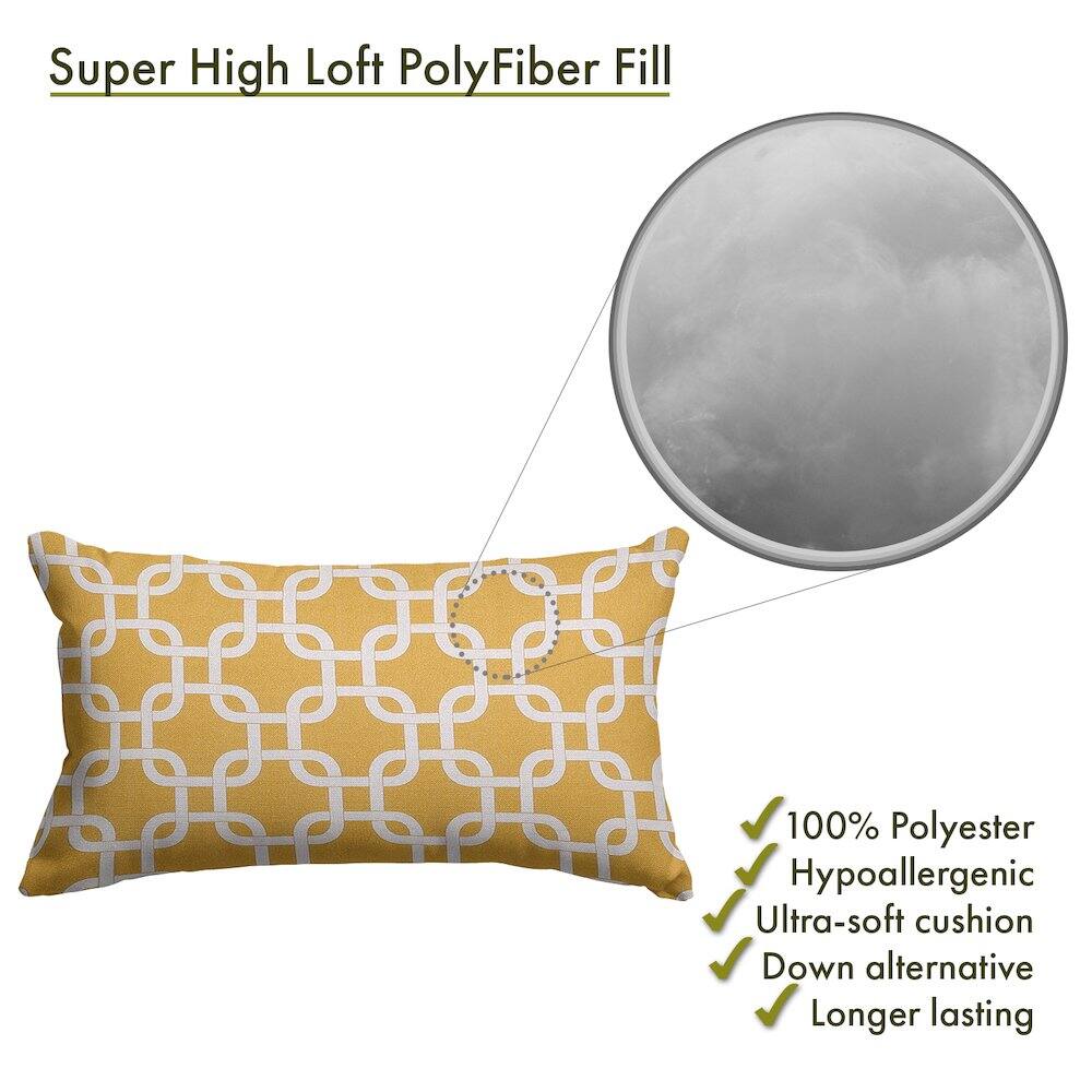 Super High Loft PolyFiber Fill

- 100% Polyester
- Hypoallergenic
- Ultra-soft cushion
- Down alternative
- Longer lasting