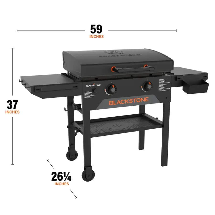 Blackstone Original 28 in. 2 Burner Outdoor Omnivore Griddle with Hood ...