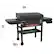 The text on the image states that the grill is 59 inches tall and made by Blackstone. It also indicates that the grill is 37 inches wide and has a cooking area of 261/4 inches.