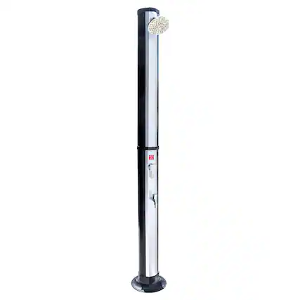 Front. Swimline - Swimline HydroTools Niagara Rainfall 7 Foot Adjustable Outdoor Solar Shower - Black / silver.