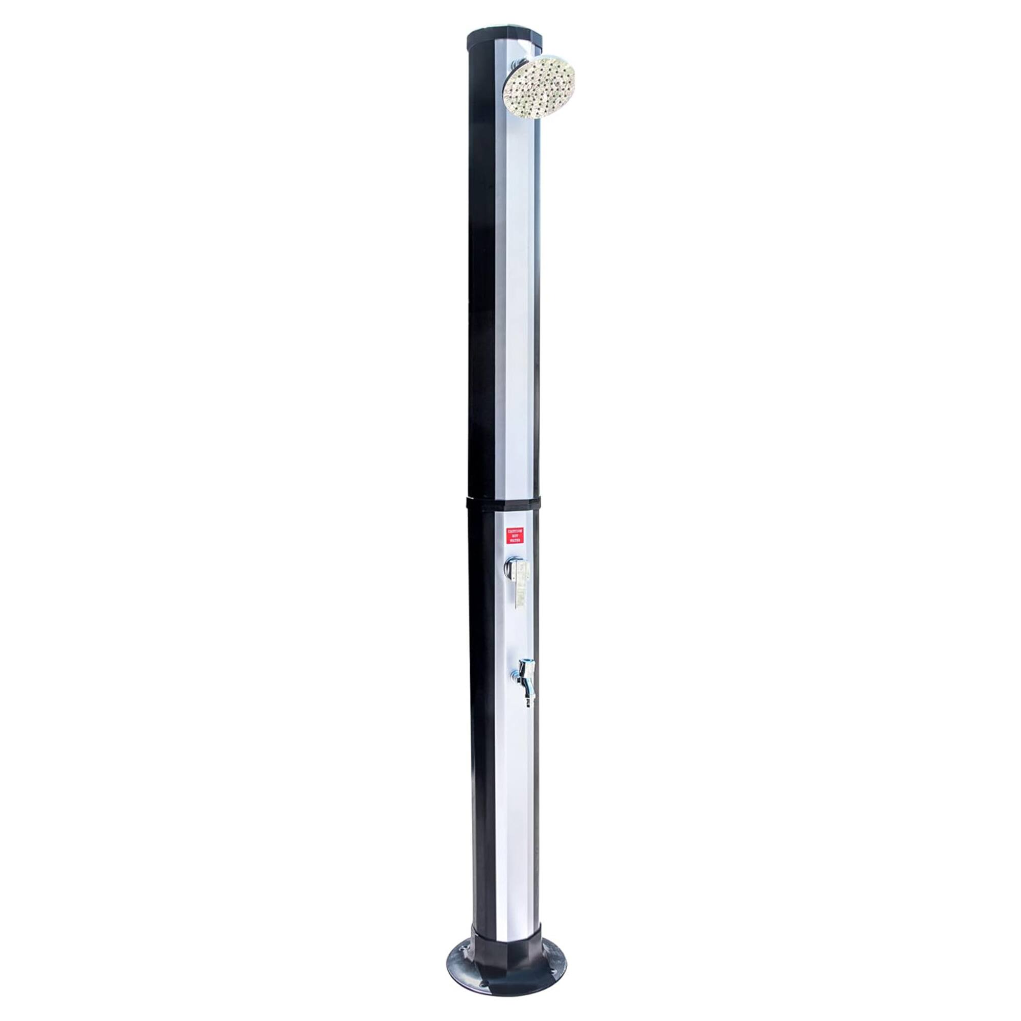 Front. Swimline - Swimline HydroTools Niagara Rainfall 7 Foot Adjustable Outdoor Solar Shower - Black / silver.