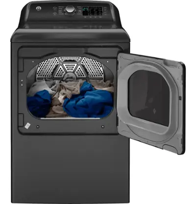 GE - 7.4 Cu. Ft. Electric Dryer with Sensor Dry - Diamond Gray