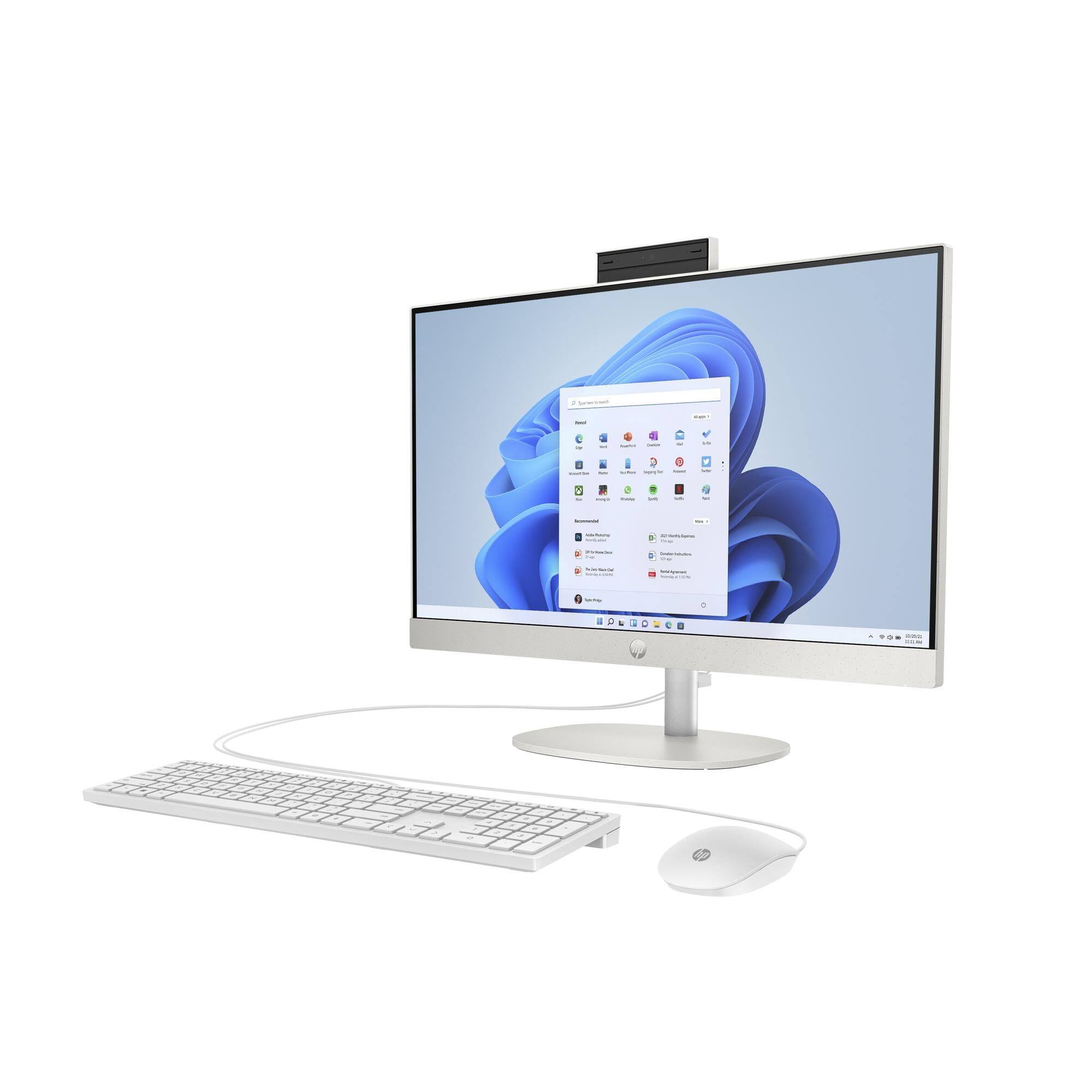 Back. HP - HP 24-cr 23.8" FHD TS AlO  Intel Core Ultra 5 125U 16GB 512GB W11H - White.