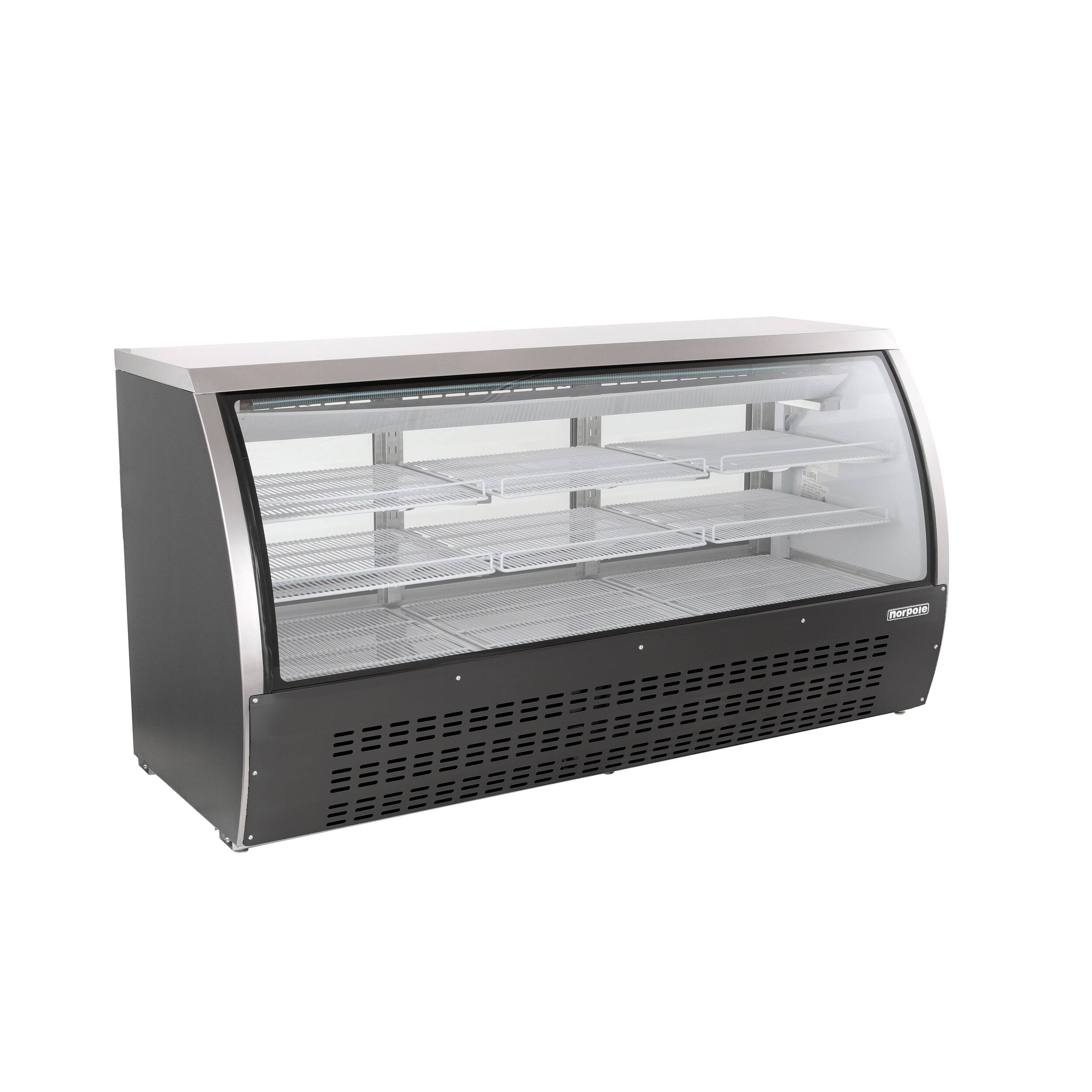 Alt View 4. Magic Chef - Commercial 82 in. 32 cu. ft. Refrigerated Deli Case in Black - Stainless Steel.
