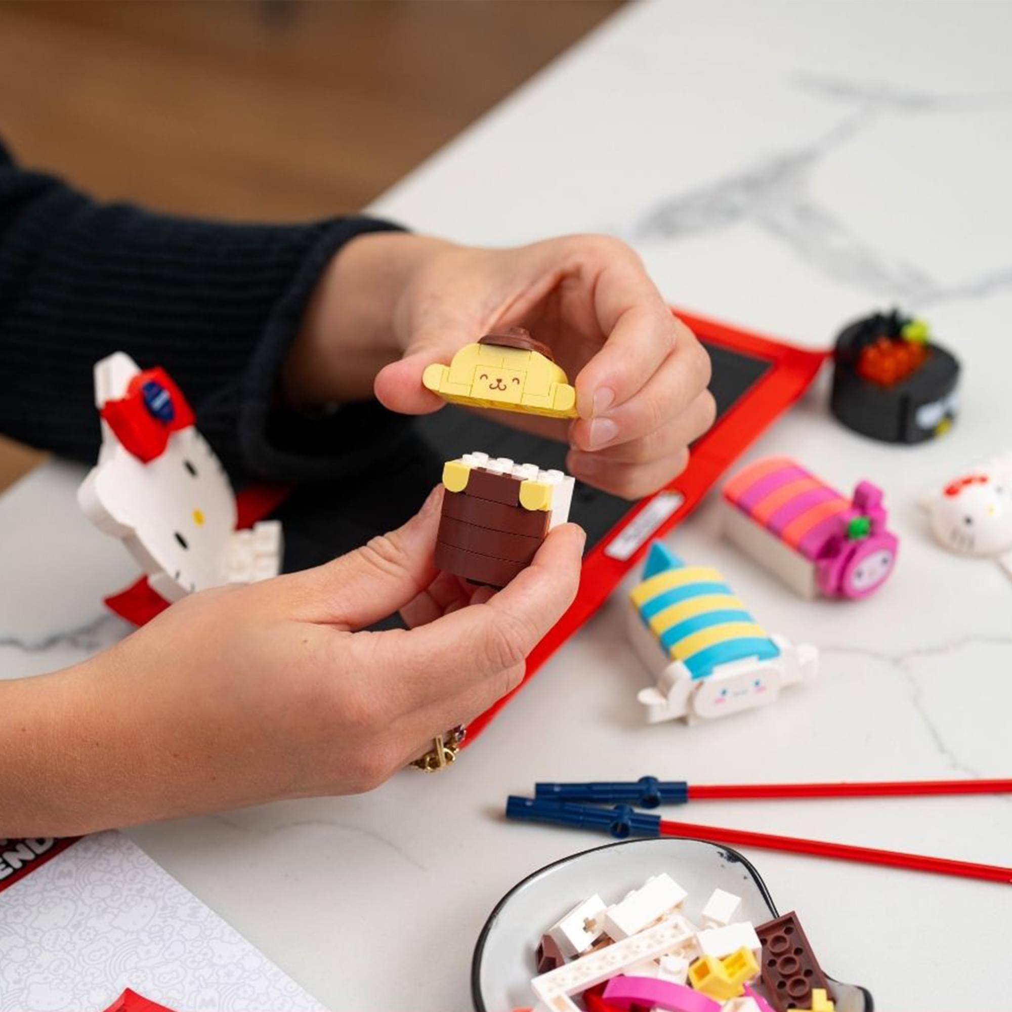 Alt View 3. Brickcraft - Sanrio Hello Kitty Sushi Platter 383-Piece Building Set - Multi-Colored.