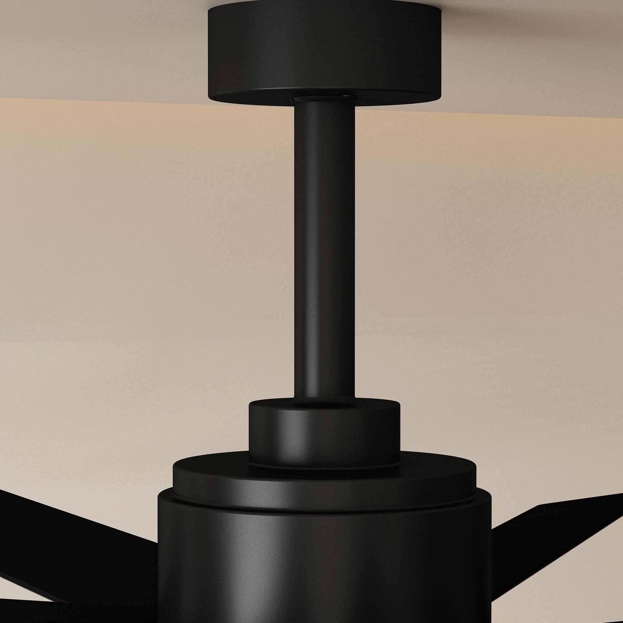 Alt View 5. Famapy - Famapy 8 - Blade Ceiling Fan: LED Light, Reversible & 6 - Speed Quiet - Black.