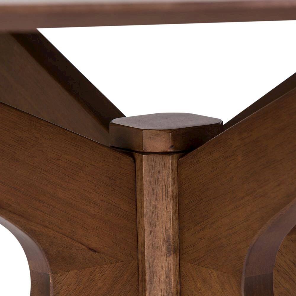 Alt View 1. Starlight Canyon Home - Brown Round Pedestal Dining Table – Elegant Dining Table for 4 Persons - Brown.