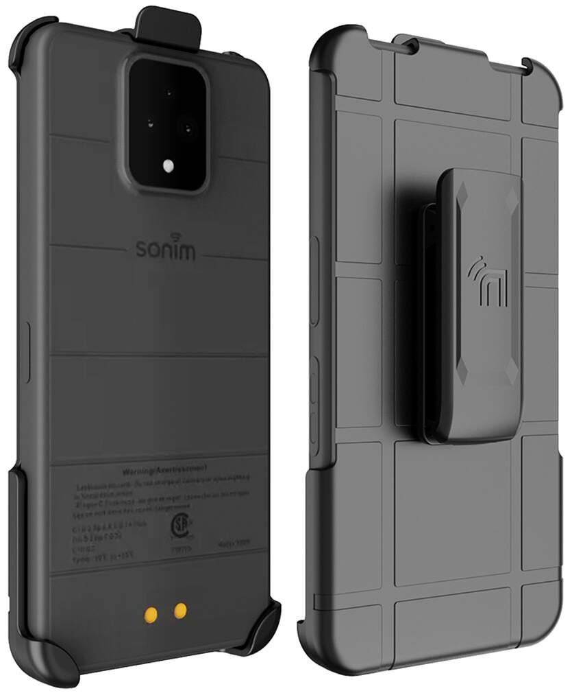 Alt View 3. Nakedcellphone - Holster Case for Sonim XP Pro 5G Phone (2024, X800) - Ratchet Belt Clip Holder - Black.