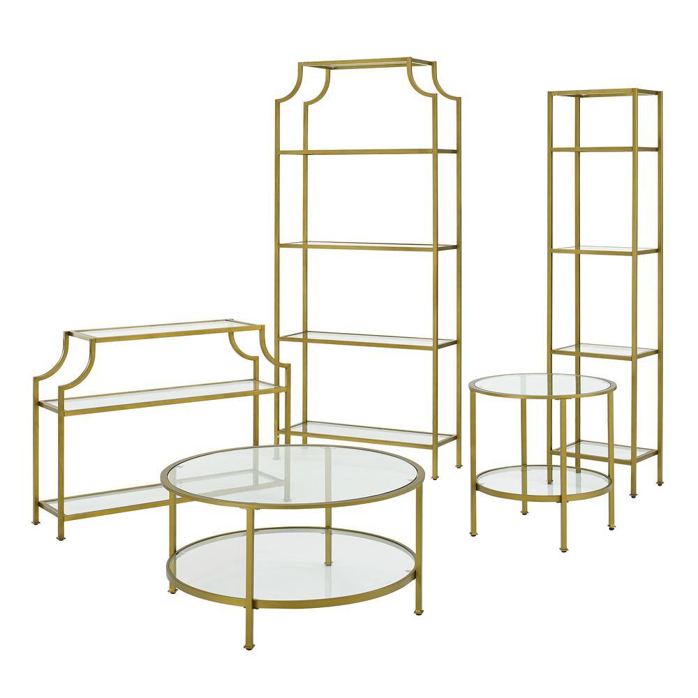 Front. Crosley Furniture - Aimee Entryway Console Table - Soft Gold.