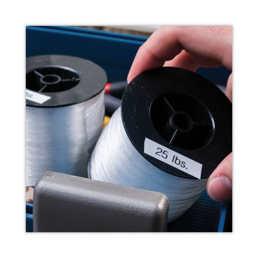 Angle. Brother - Brother P-Touch TC20 0.5 in. x 25.2 ft. TC Tape Cartridges for P-Touch Labelers - Black on White (2/Pack) - White.