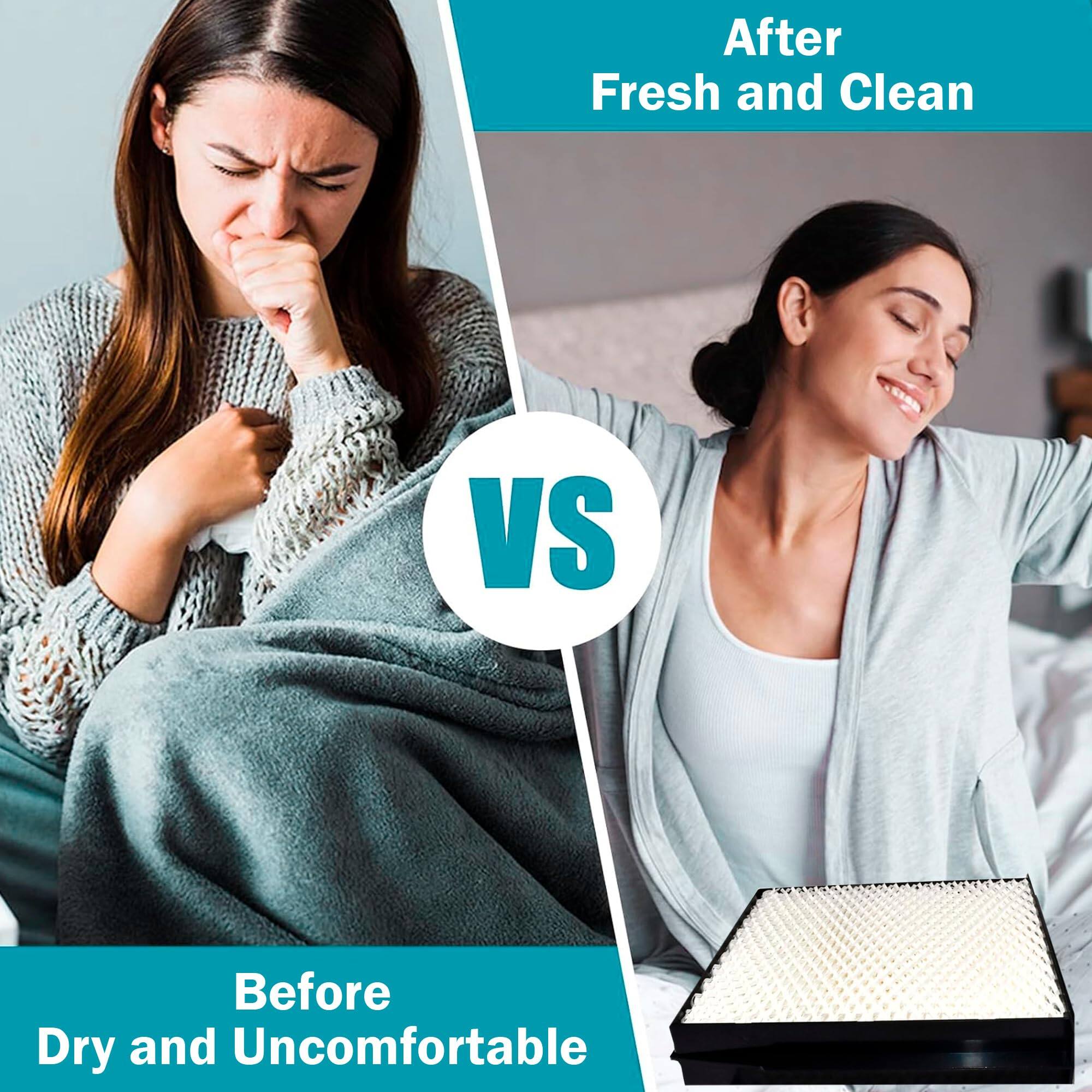 After Fresh and Clean  
VS  
Before Dry and Uncomfortable