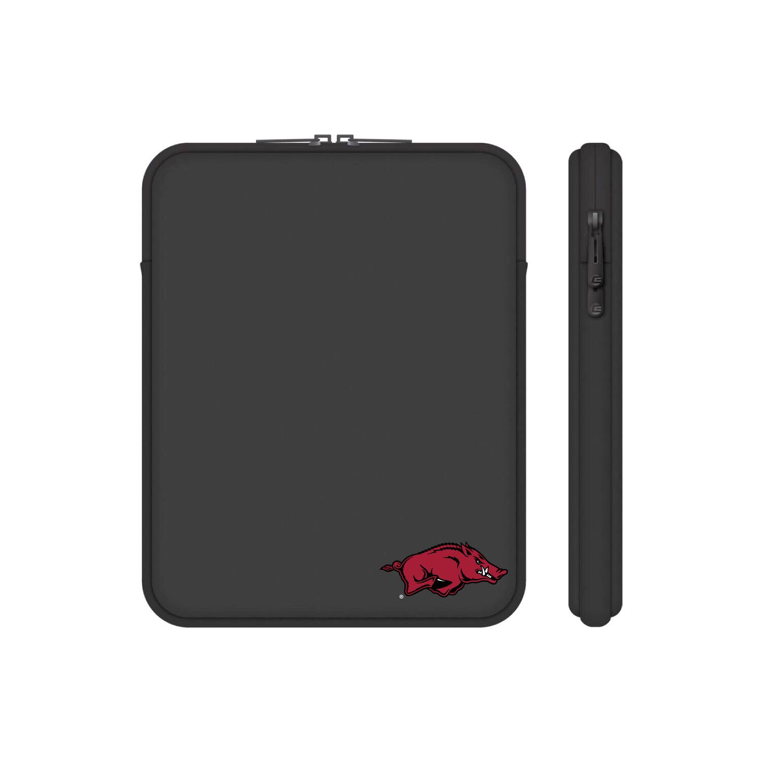 Front. OTM Essentials - Black Arkansas Razorbacks Vertical Soft Sleeve Laptop Case - 15" - Black.