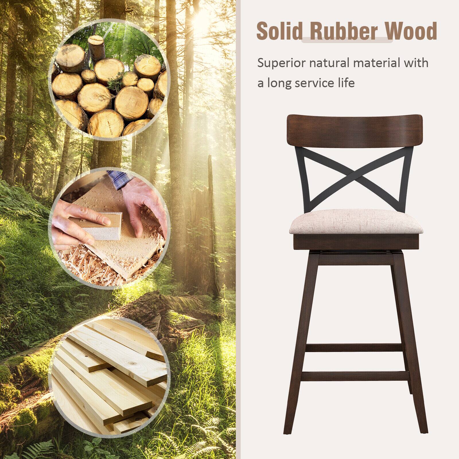 Solid Rubber Wood
Superior natural material with a long service life