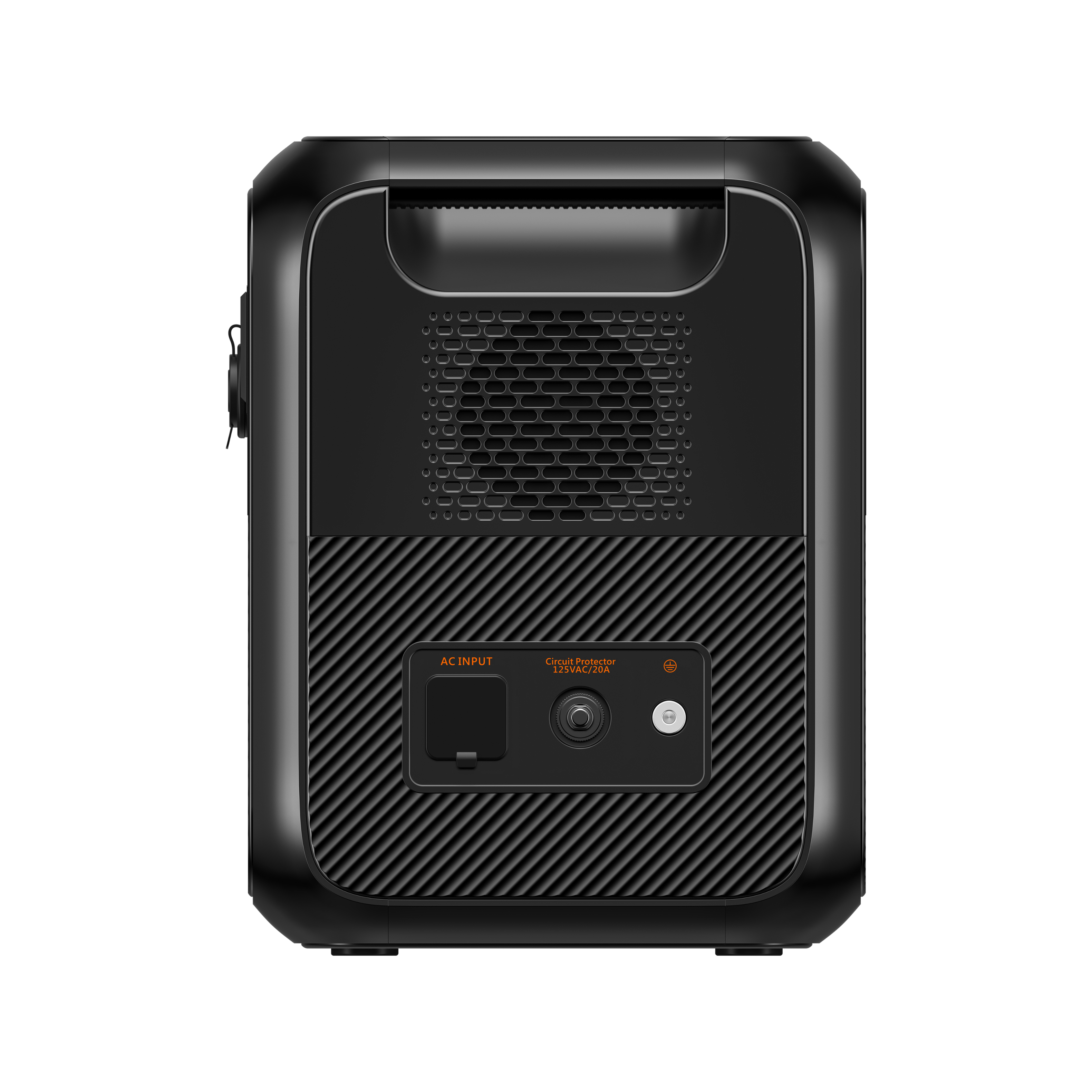 The text on the image reads "AC Input Circuit Protector 125VAC/20A."