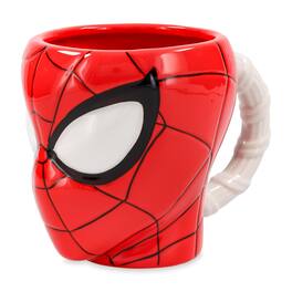 Silver Buffalo - Marvel Spider-Man Head 3D Sculpted Ceramic Mug With Web Handle | Holds 30 Ounces - Multi-Colored