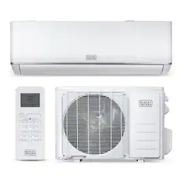Black+Decker - 9,000 BTU Smart Mini Split Air Conditioner with Heat, Inverter Compressor, 24 SEER2, ENERGY STAR, 115V, BSA0915TC - White