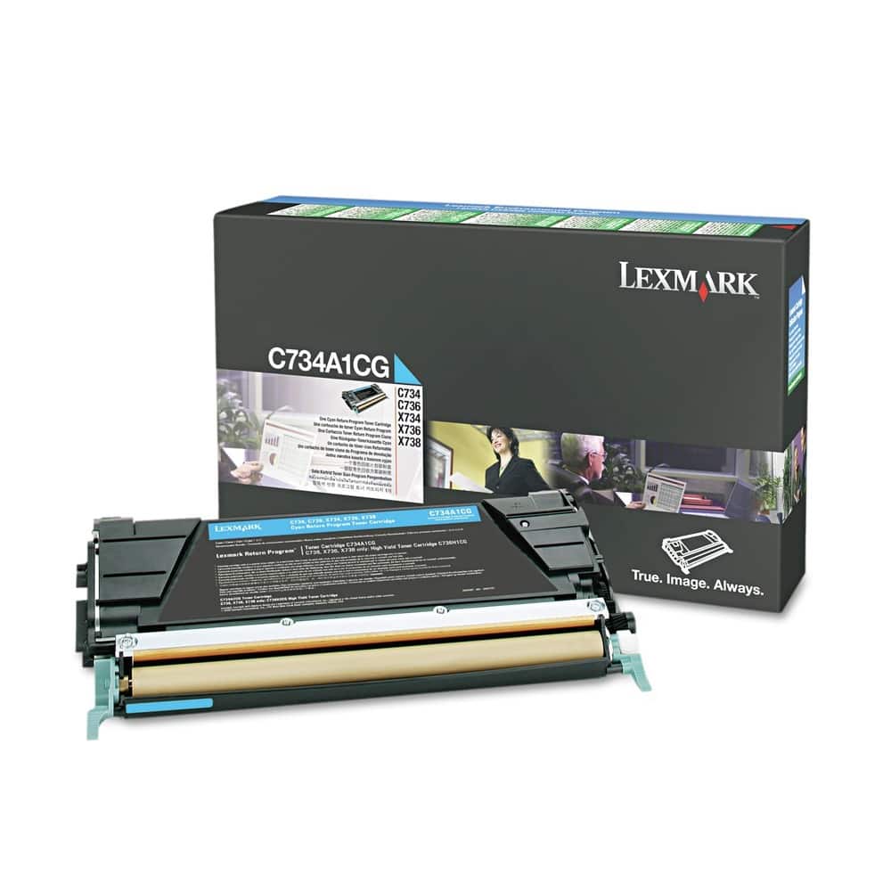 Lexmark - C734A1CG 6,000 Page-Yield Return Program Toner - Cyan price history on PriceWatchPro
