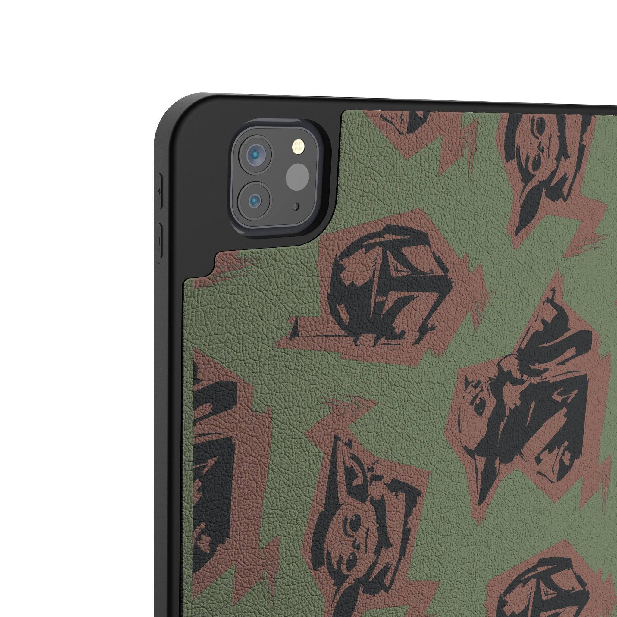 Left. Keyscaper - Star Wars: The Mandalorian Pattern Tablet Case - Apple iPad (9/8/7th Gen)/Pro 10.5/Air (3rd Gen) - Grogu.