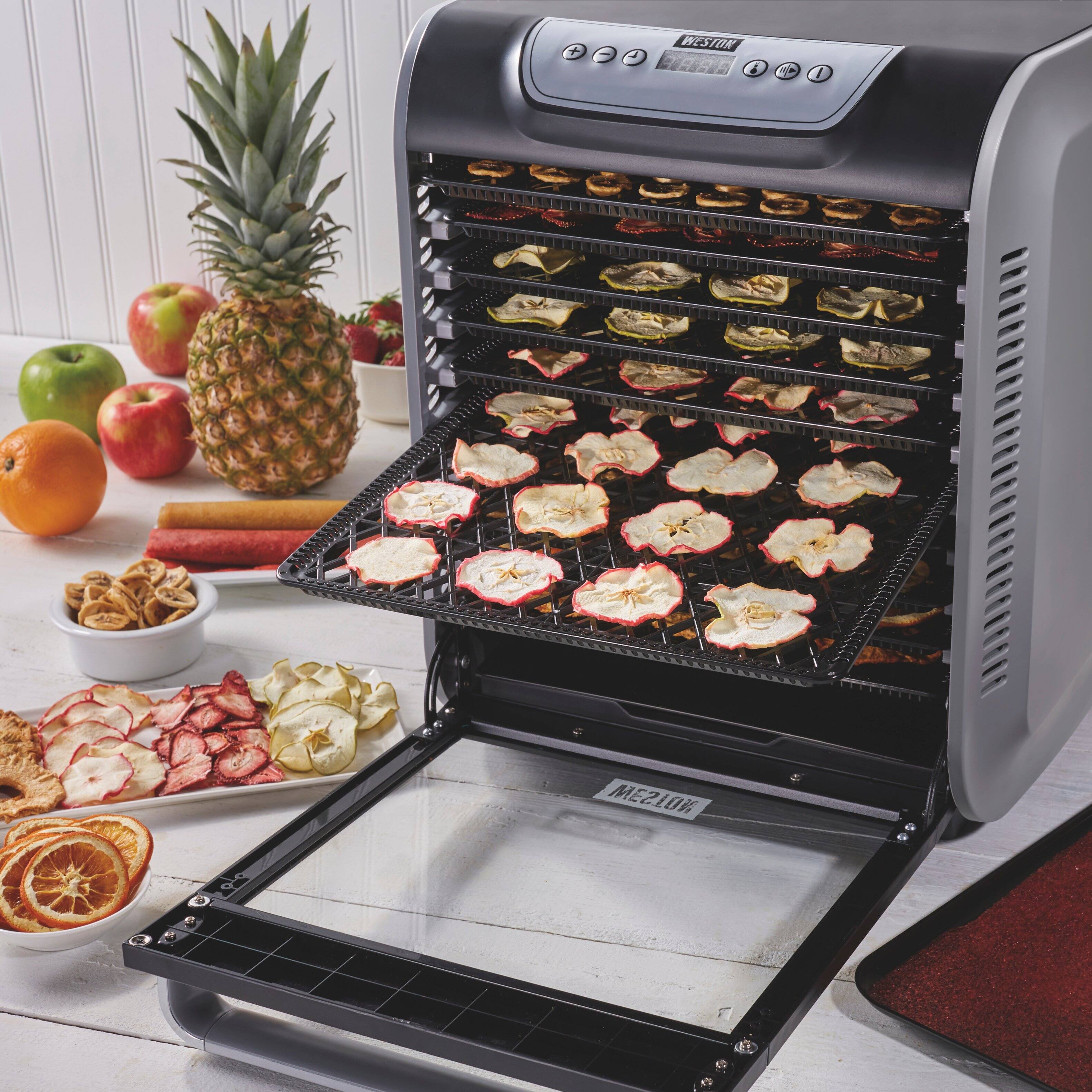 Alt View 12. Weston - Weston 10 Tray Digital Food Dehydrator with Oven-Style Door - BLACK.