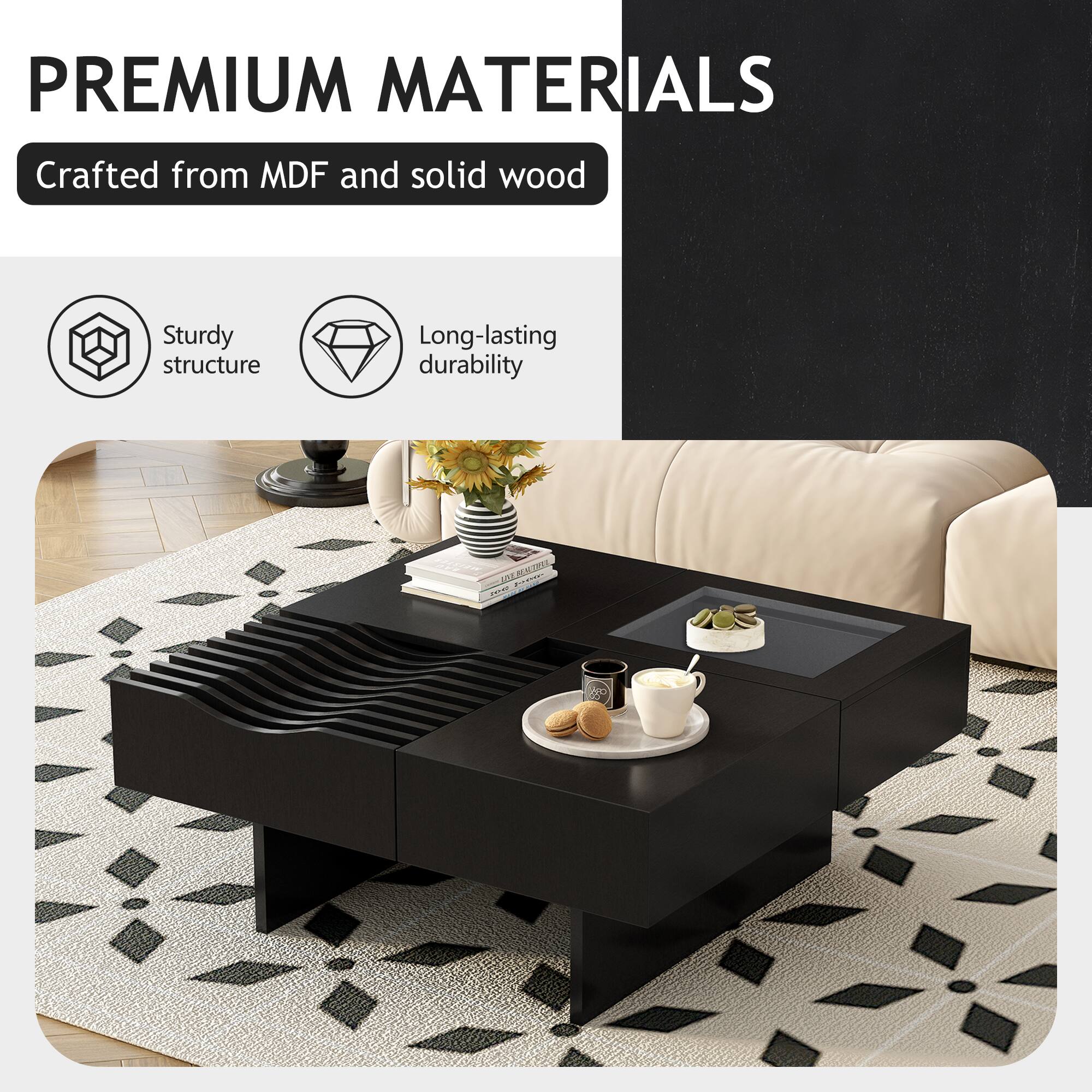 PREMIUM MATERIALS  
Crafted from MDF and solid wood  

Sturdy structure  
Long-lasting durability
