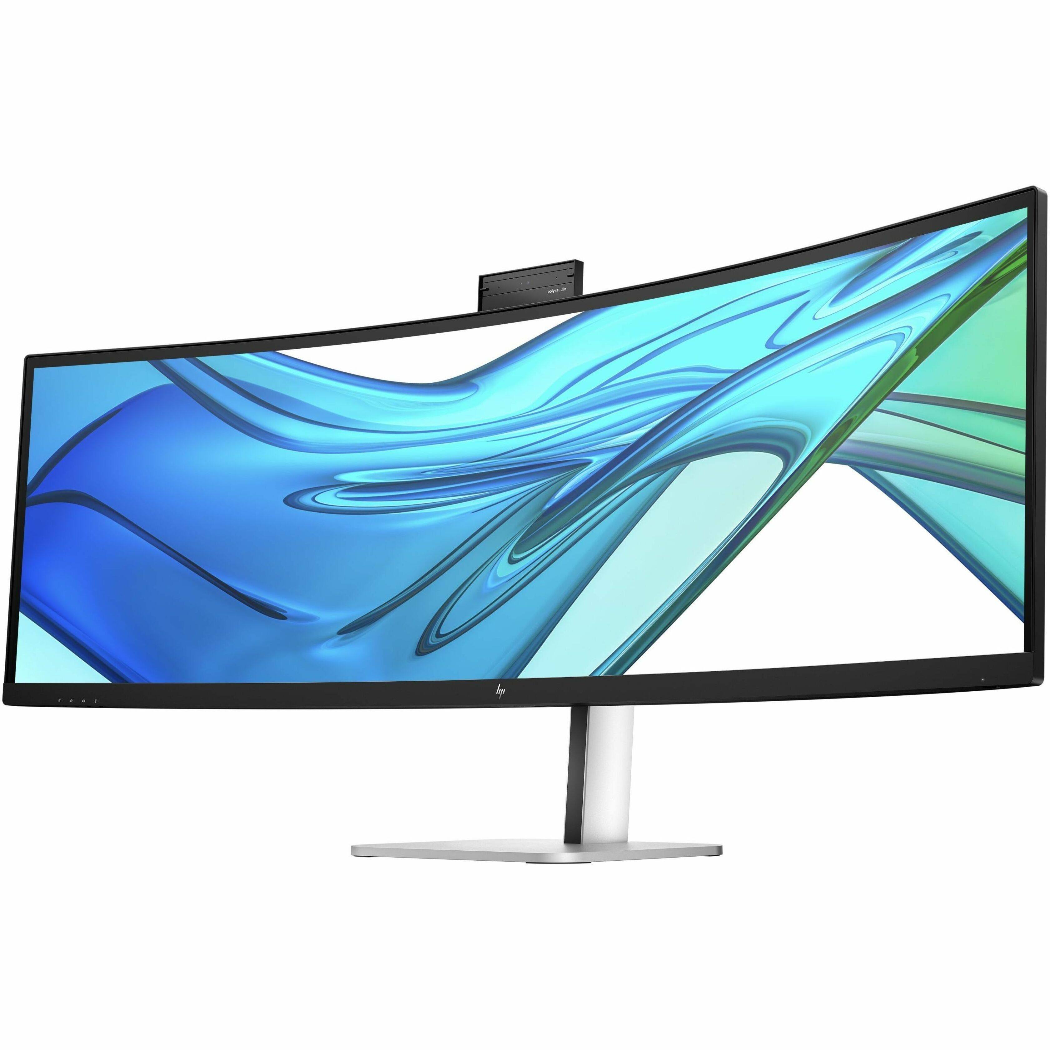 Left. HP - 49" VA LED Curved 165Hz Monitor (USB, HDMI) - Black, Silver, Dual Color.