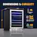 DIMENSIONS & CAPACITY:
22.5" 23.5" 46 Bottle Capacity (750ml)
33" - 7 newalr Dual Zone
Upper Temp. 40-50°F
Lower Temp. 50-66°F
LBS 110 Product Weight