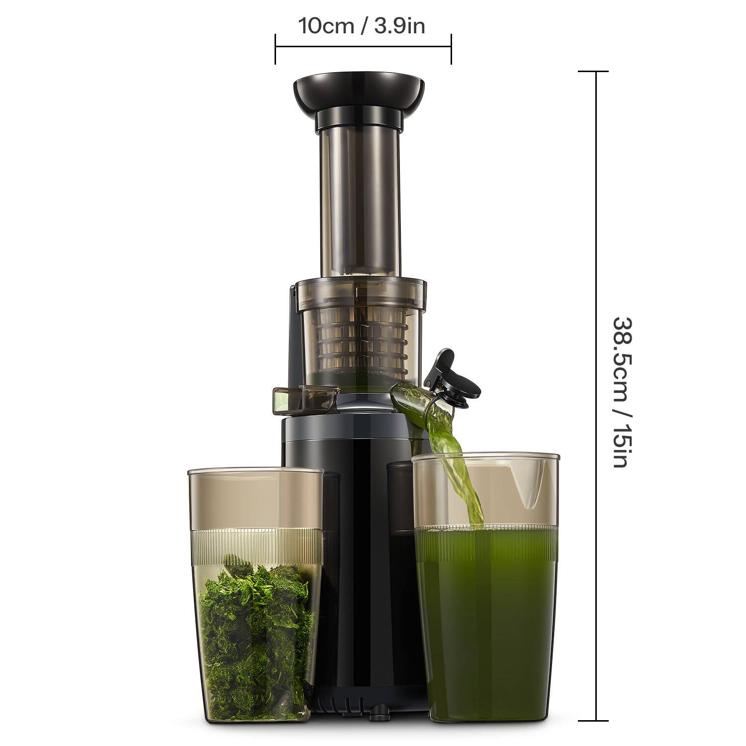 10cm / 3.9in  
38.5cm / 15in