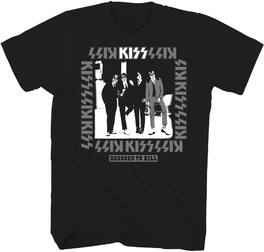 PopMarket - Kiss - Kiss - Dressed to Kill Large Photo T-Shirt - Medium Black 3810117A2 - APPAREL - Multicolor