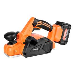 VEVOR - Cordless Handheld Planer, 3-1/4-Inch Cut Width, 15000 RPM Electric Hand Wood Planer with 4.0 Ah 18V Lithium Battery