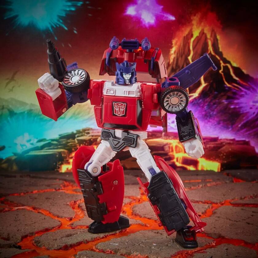 Alt View 6. Hasbro - Transformers War for Cybertron Trilogy: Kingdom Deluxe Class Autobot Road Rage - Red.