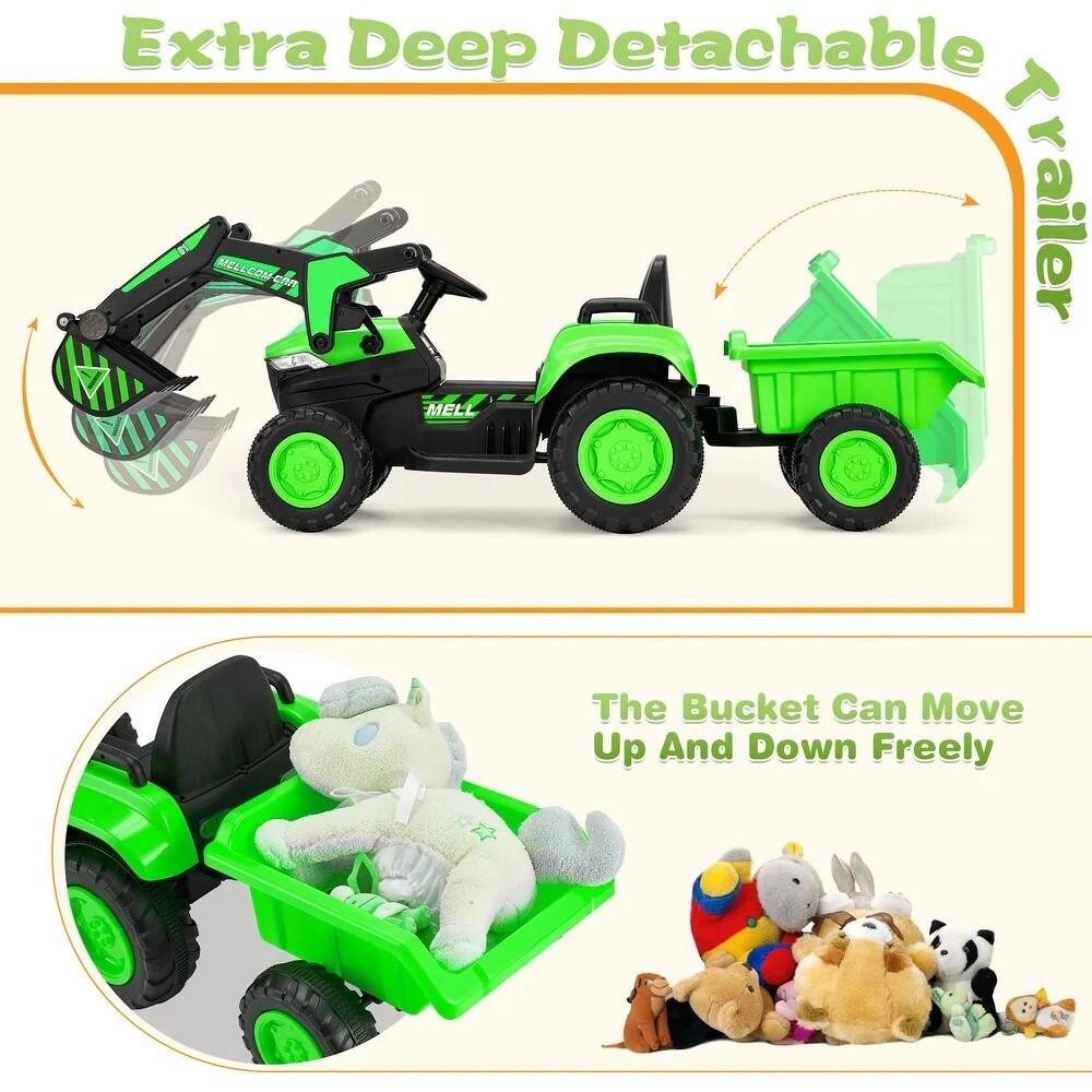 Extra Deep Detachable Trailer

The Bucket Can Move Up And Down Freely