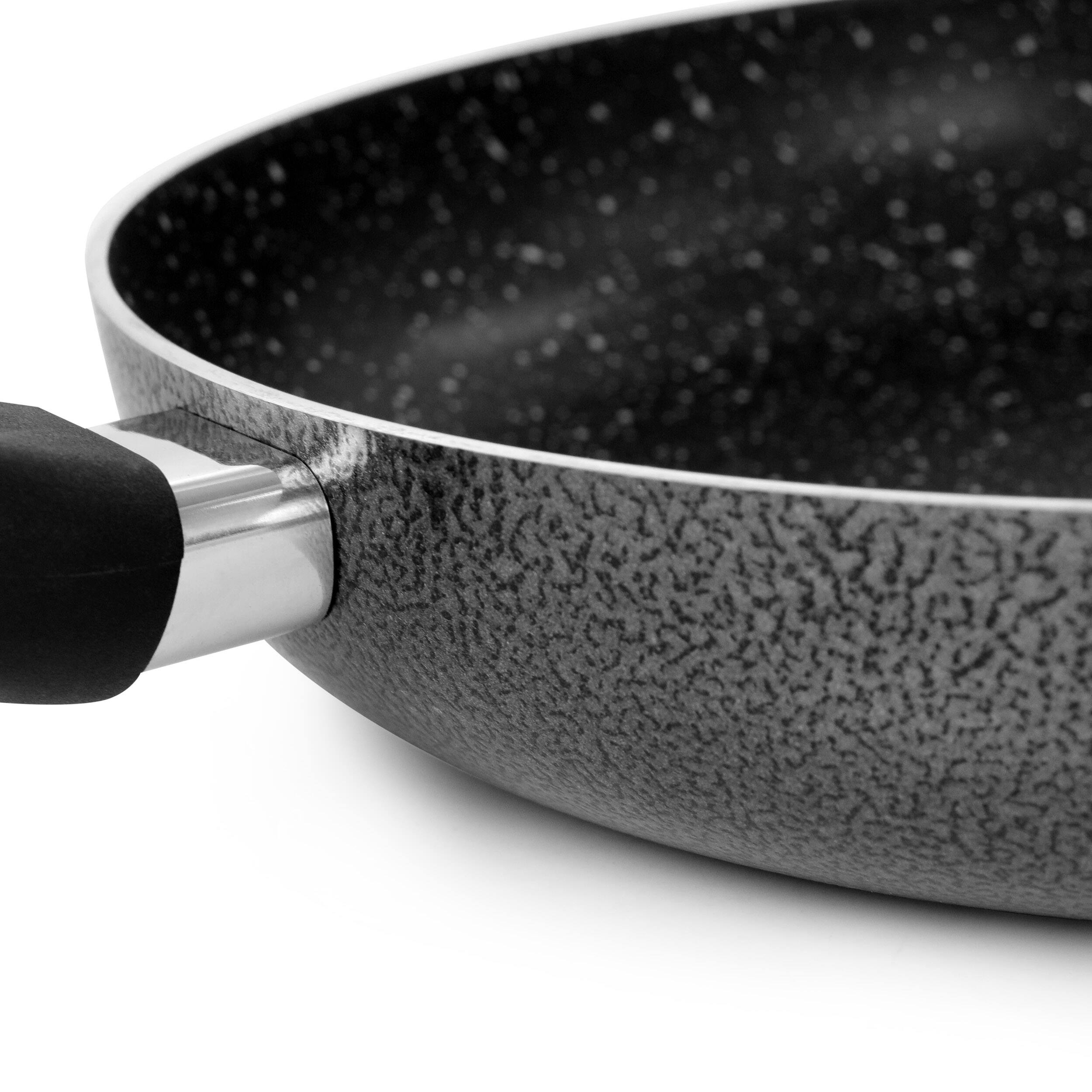 Alt View 3. Oster - Oster Pallermo 11 Inch Nonstick Aluminum Frying Pan in Charcoal - Charcoal.