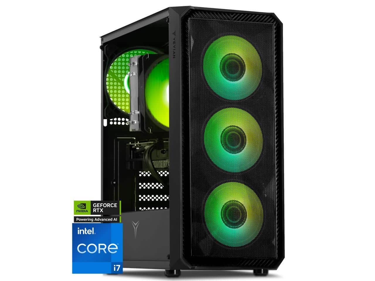 YEYIAN - Gaming Desktop PC TANTO INTEL Core i7-14700F GeForce RTX5060 8GB 32GB DDR5 1TB SSD 650W Gold PSU Windows 11 Home