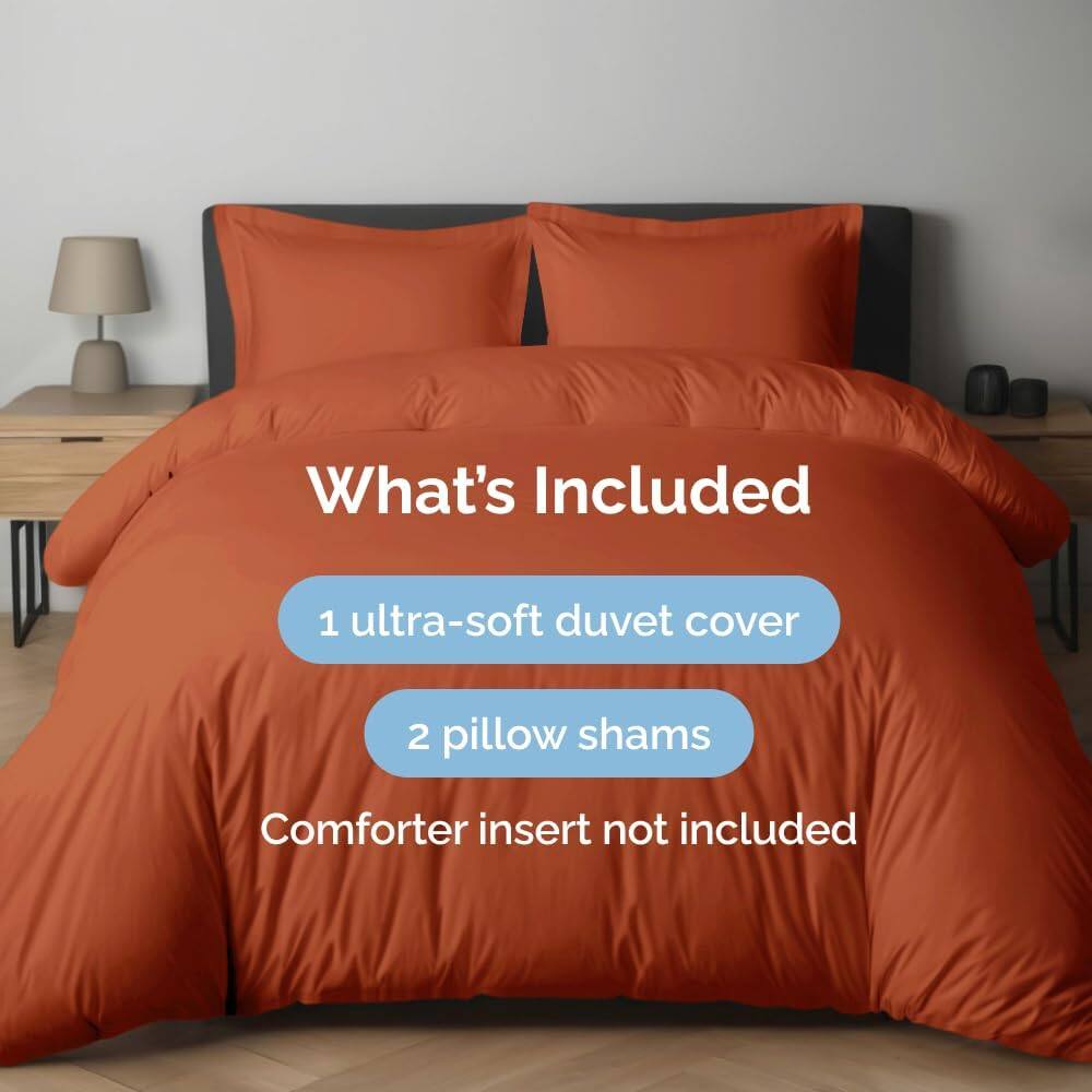 What's Included  
1 ultra-soft duvet cover  
2 pillow shams  
Comforter insert not included