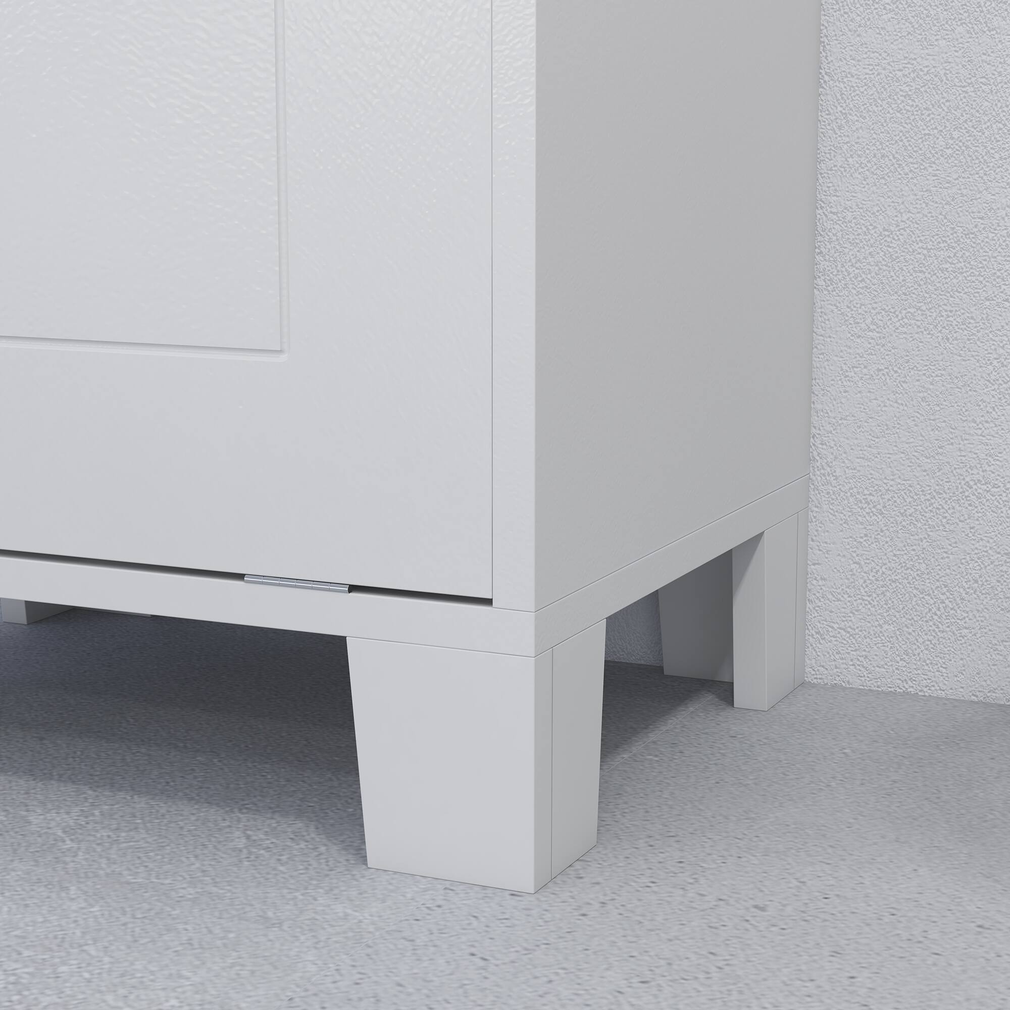 Alt View 7. Homcom - 31" Tilt Out Laundry Hamper, Free Standing Home Organizer Hamper, Bathroom Storage Cabinet - White.