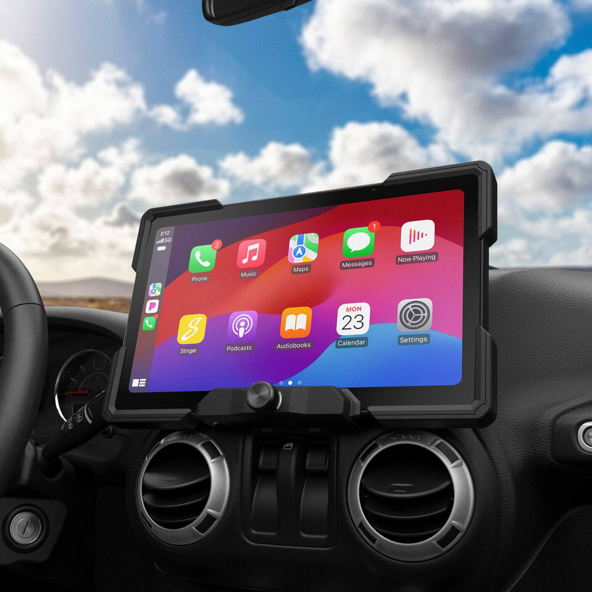 212 50 Phone 2 Music A Maps 1 Messages Now Playing S Stinger 9 Podcasts Audiobooks MON 23 Calendar  Settings