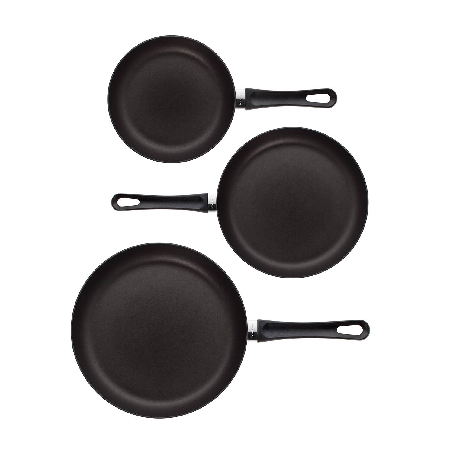 Alt View 1. Scanpan - Classic 3-Piece Skillet Set - Black.